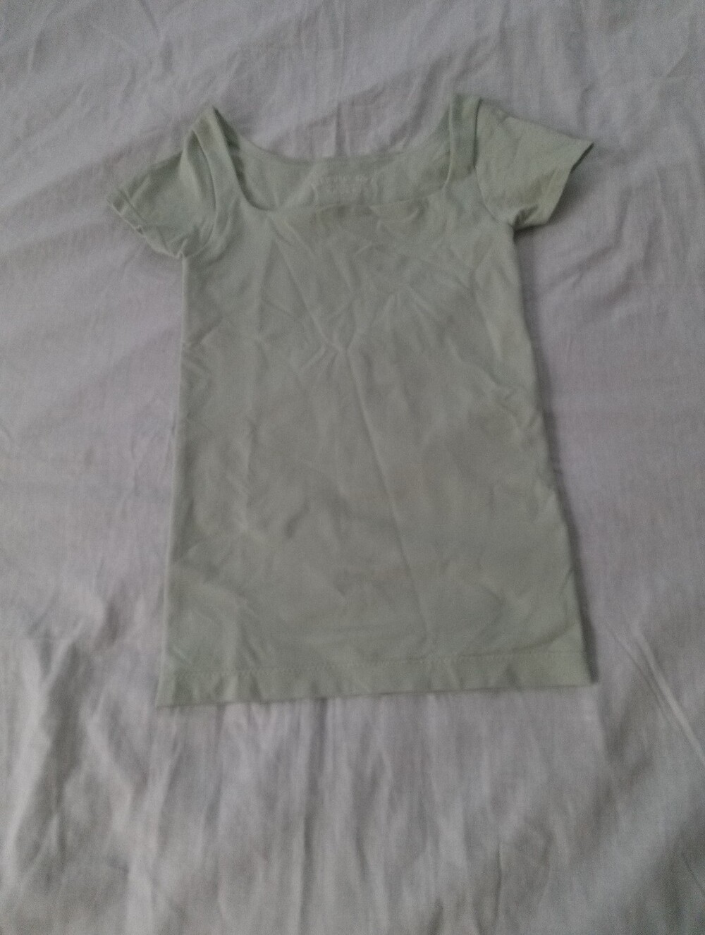 Aeropostale Women’s Square Neck Short Sleeve Top - Light Sage